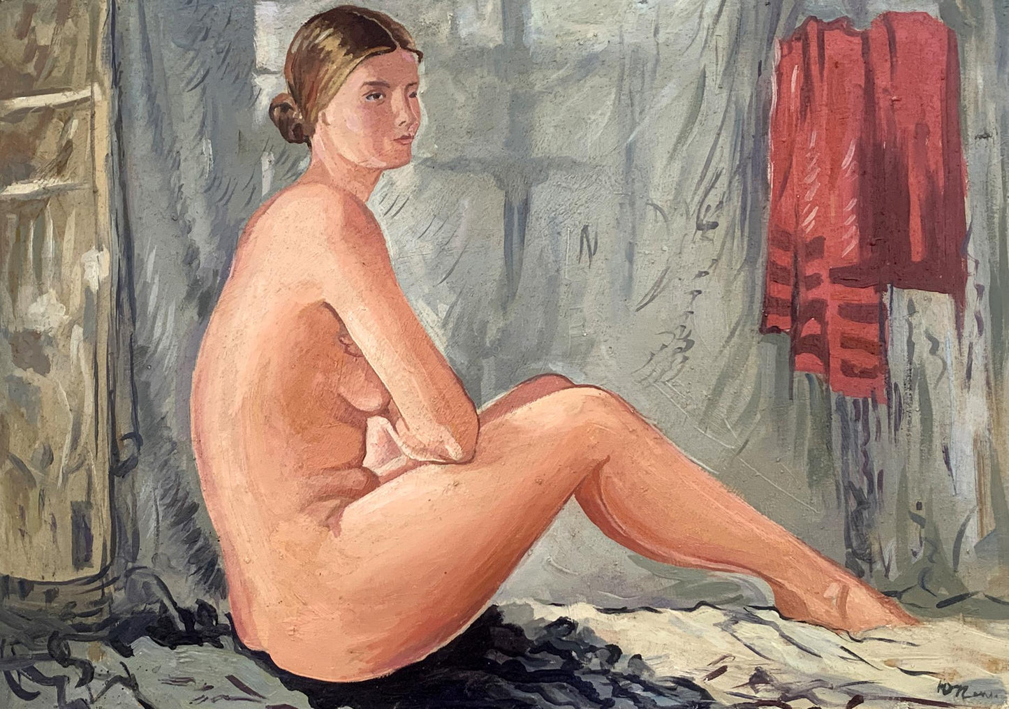 Oil painting Naked girl V. Konotopsky