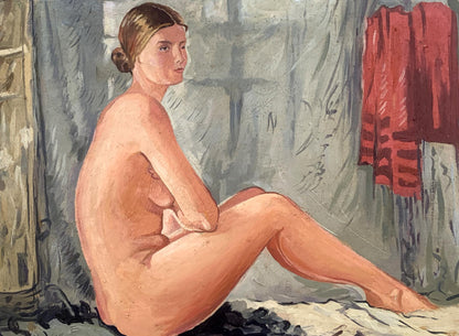 Oil painting Naked girl V. Konotopsky