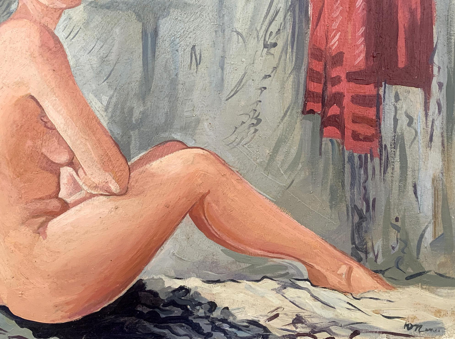 Oil painting Naked girl V. Konotopsky