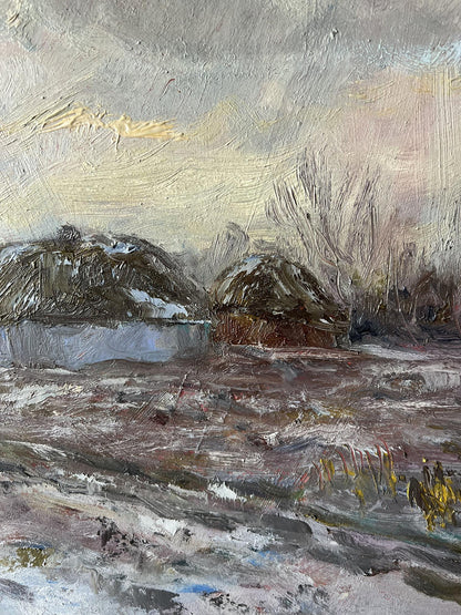 Oil painting December day V. Mishurovsky