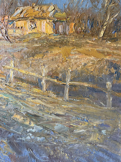 Oil painting The morning after the rain V. Mishurovsky