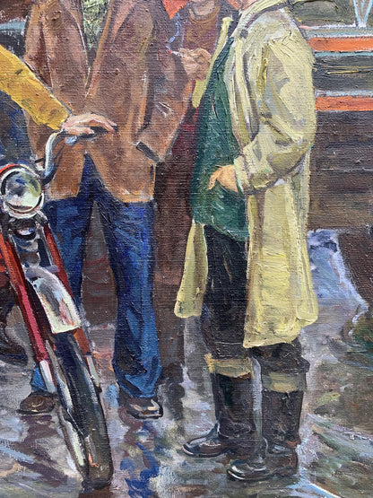 Oil painting Mechanics Weissburg Efim Efimovich