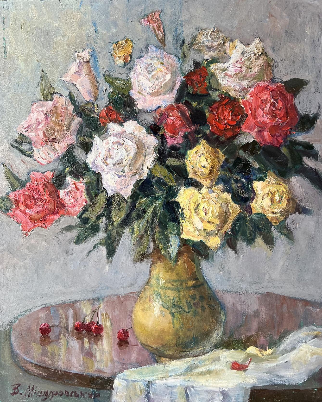 Oil painting Roses V. Mishurovsky