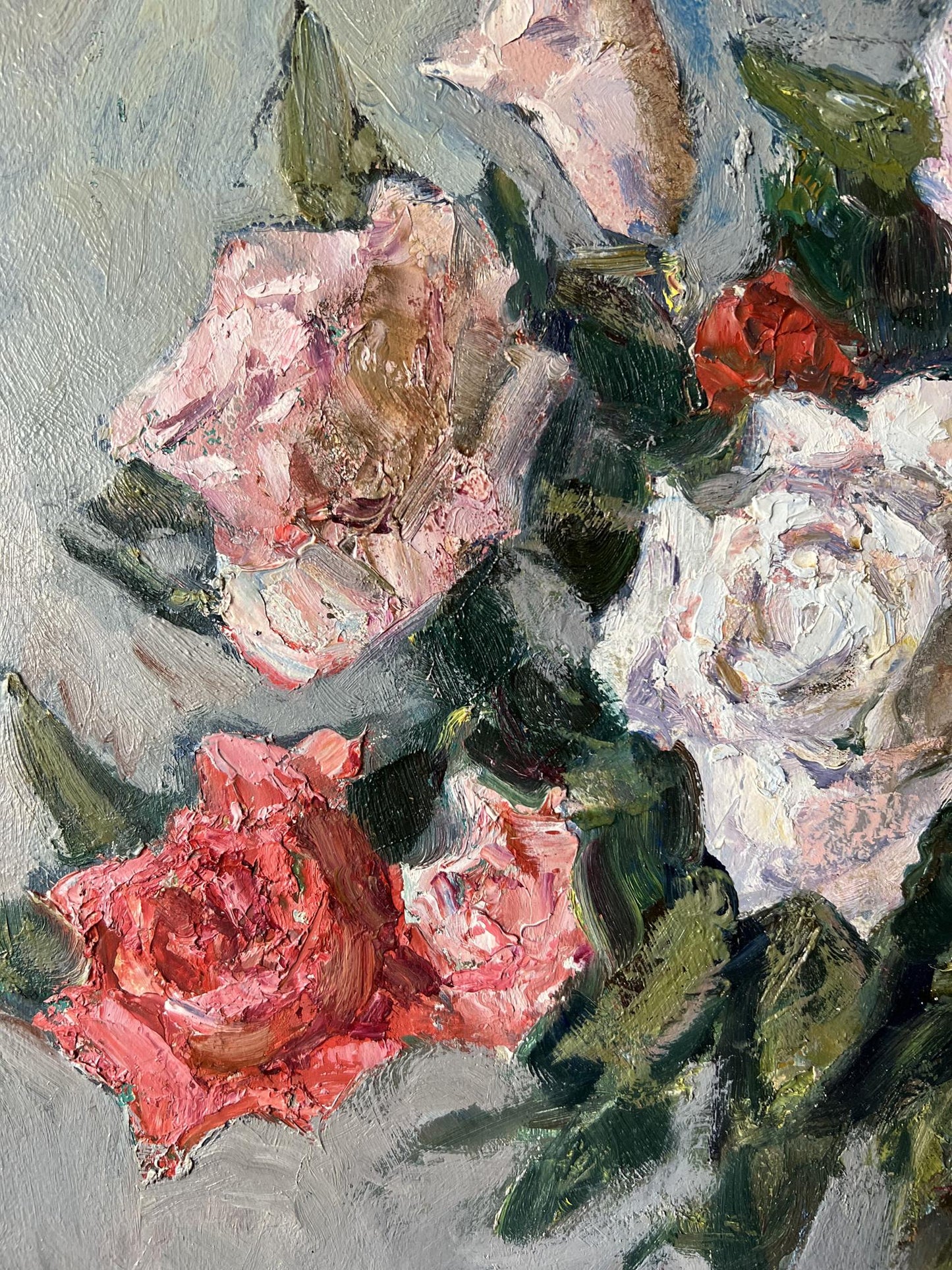 Oil painting Roses Still life