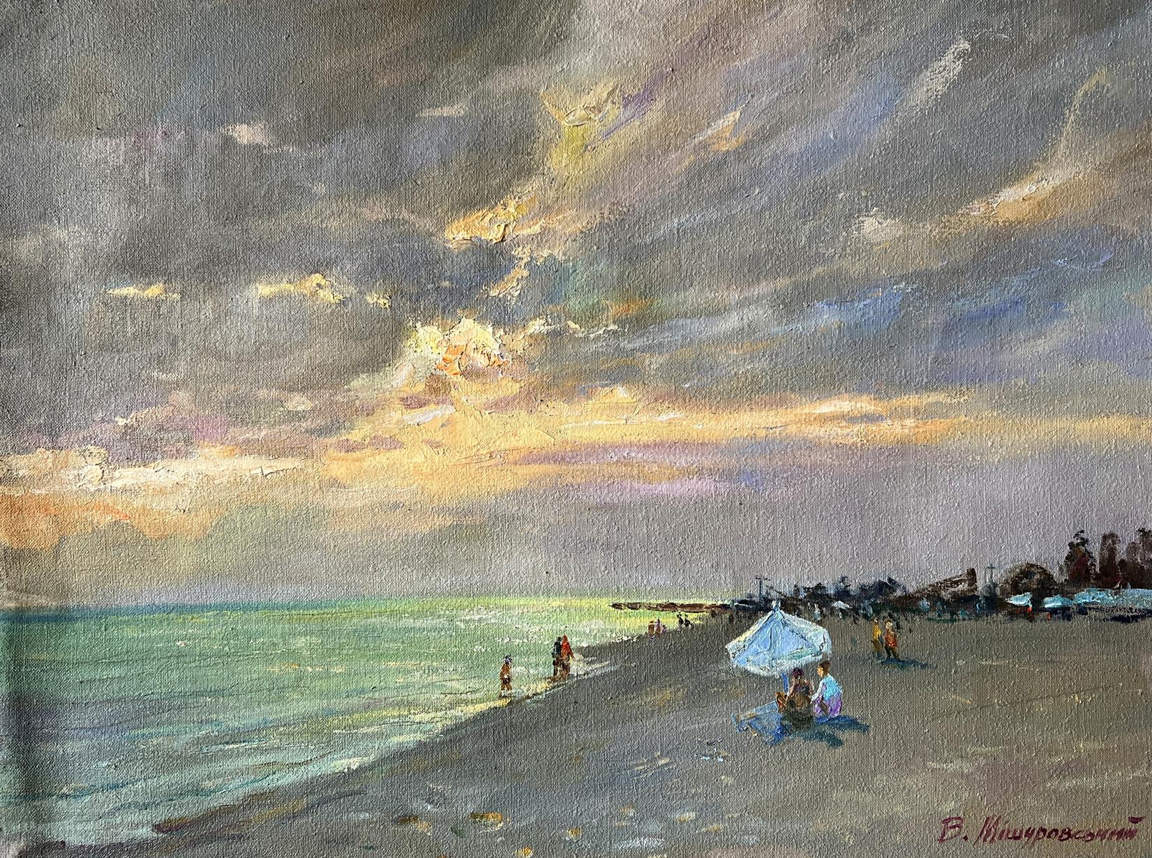 Oil painting Evening at sea V. Mishurovsky