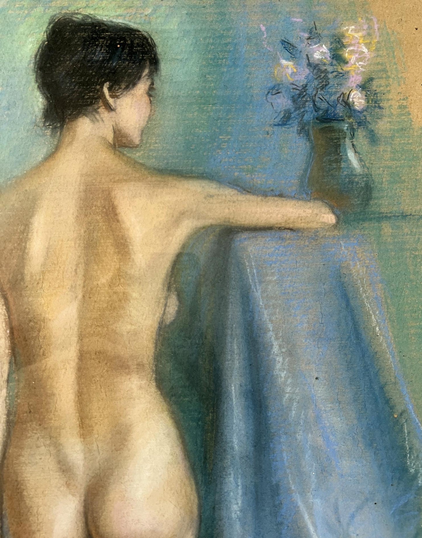 Pastel painting Portraits Naked girl 