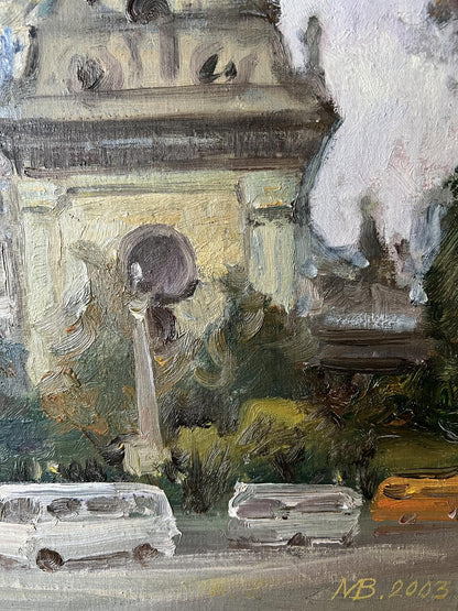 Oil painting Near the Bernardine church V. Mishurovsky
