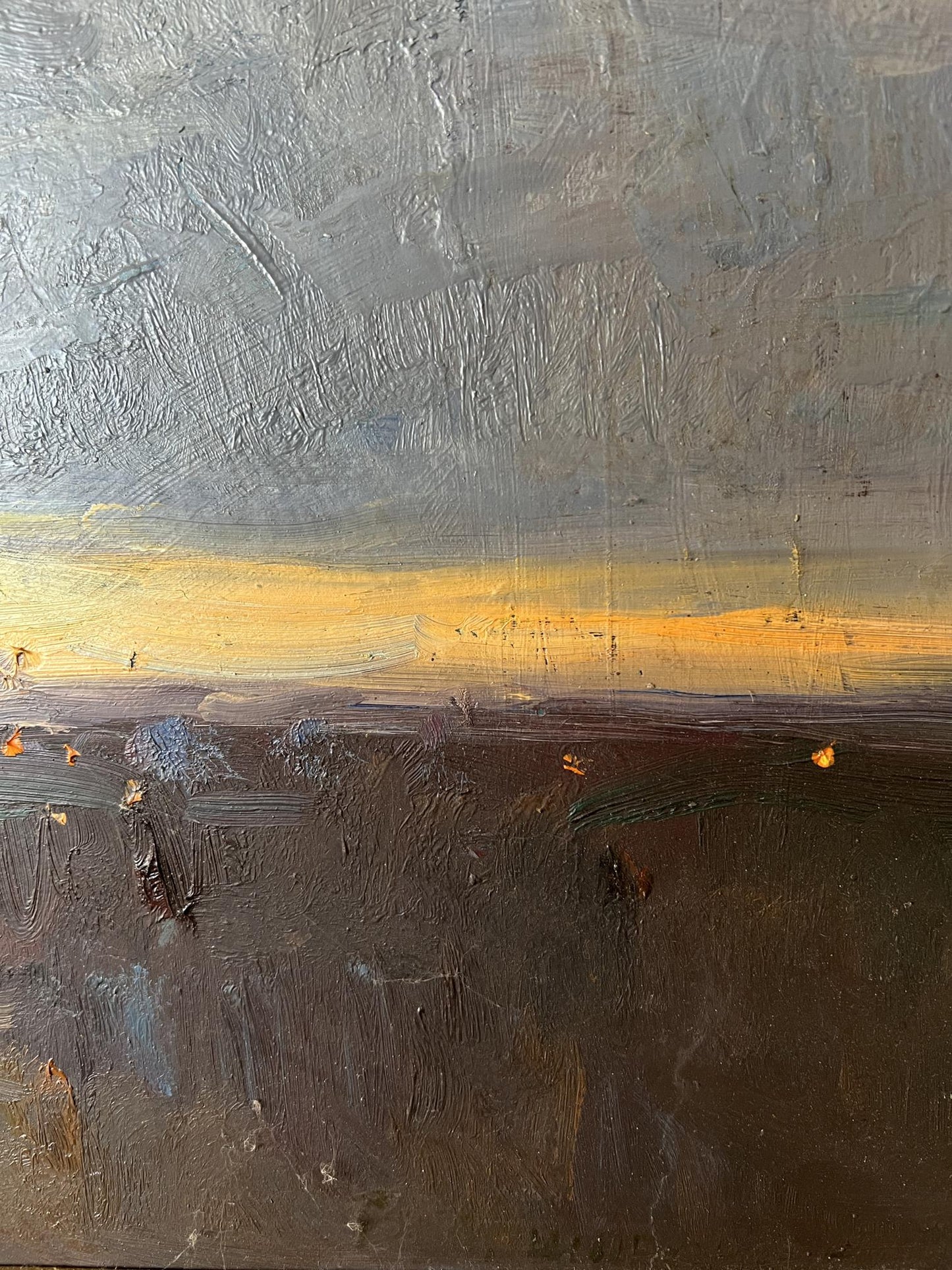 Oil painting Evening lights V. Mishurovsky