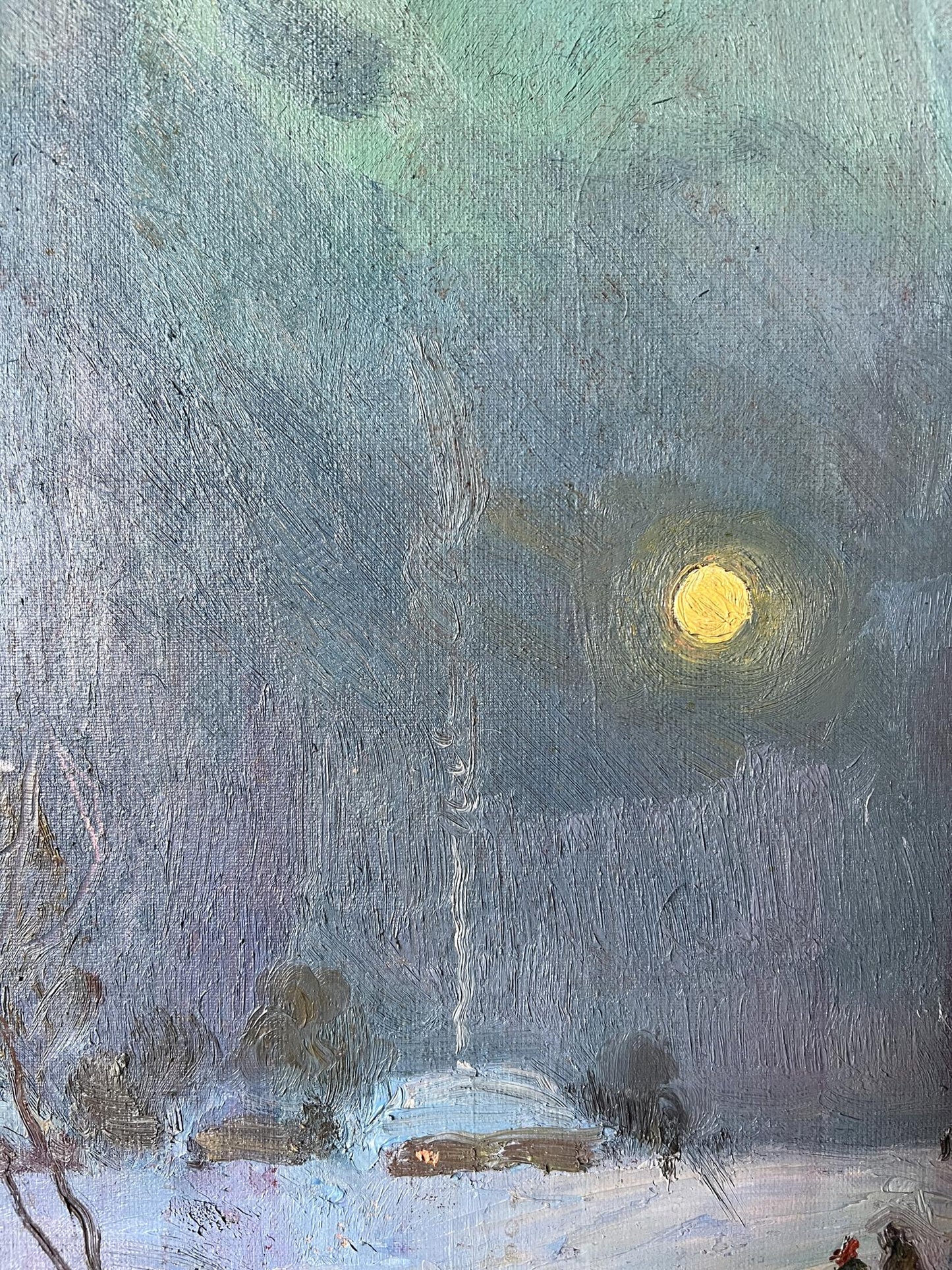 Oil painting Frosty morning V. Mishurovsky