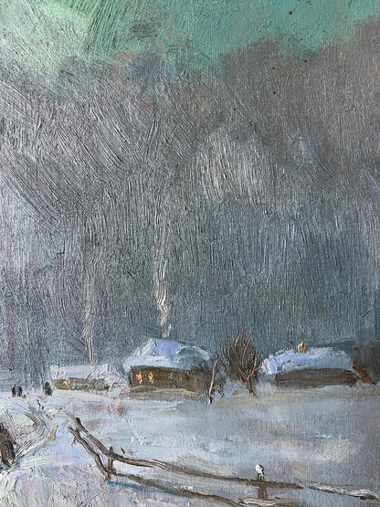 Oil painting Frosty morning V. Mishurovsky