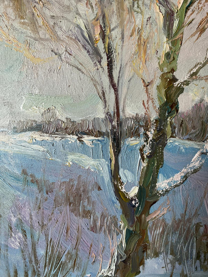 Oil painting Sunny January V. Mishurovsky