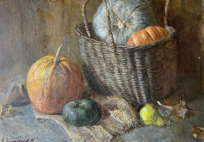 Oil painting In the peasant's pantry V. Mishurovsky