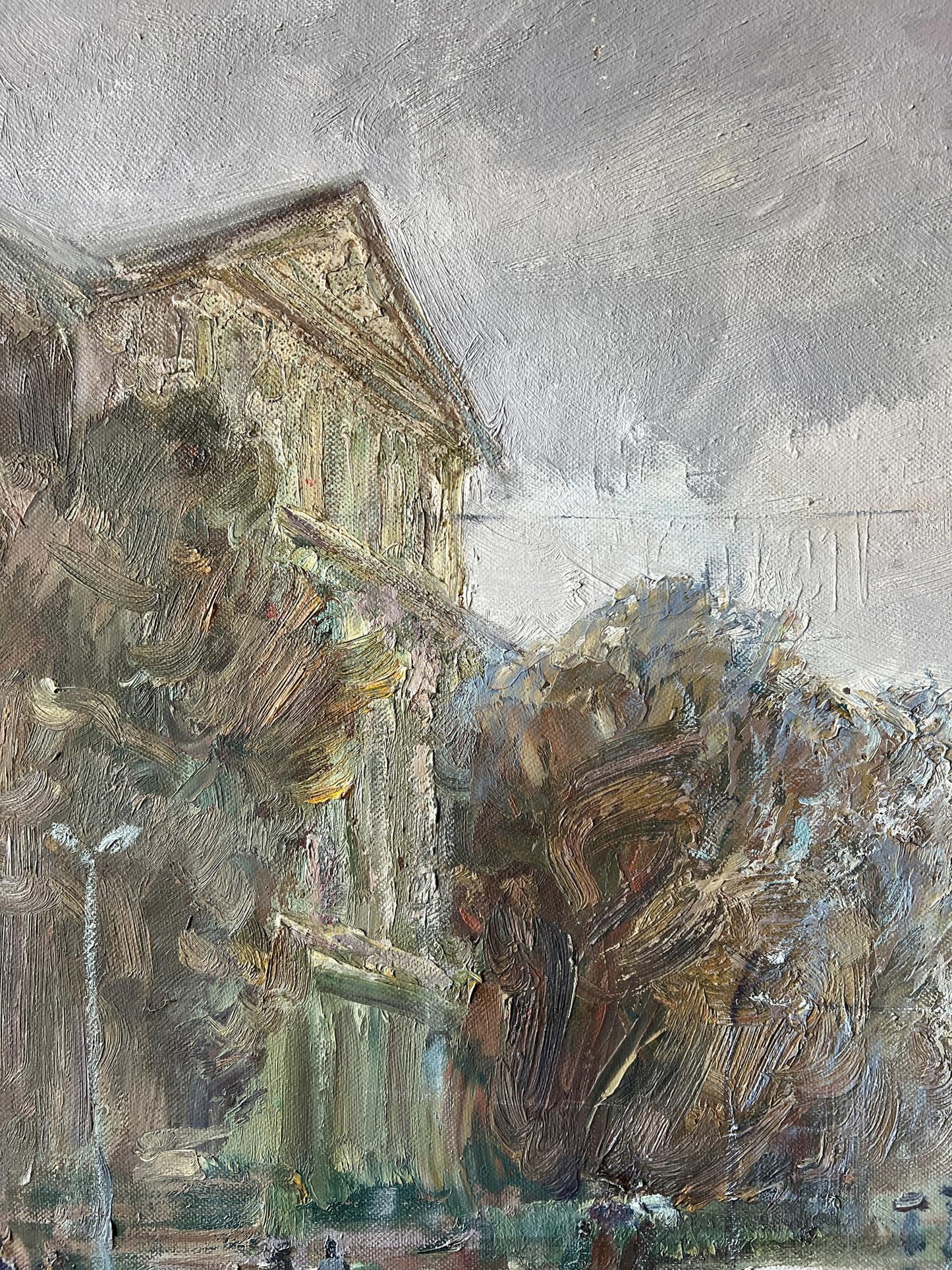 Oil painting It is raining in Lviv V. Mishurovsky