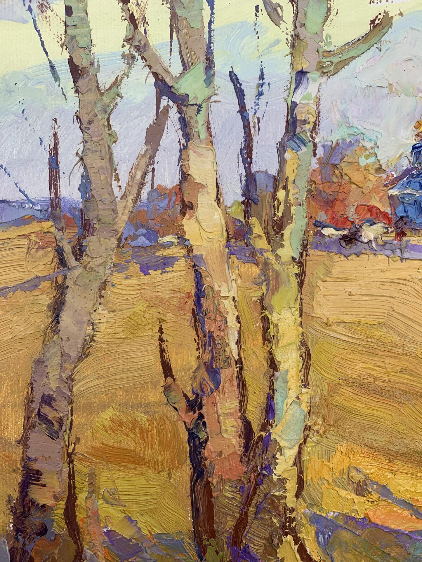Oil painting The sound of autumn bells Oksana Ivanyuk