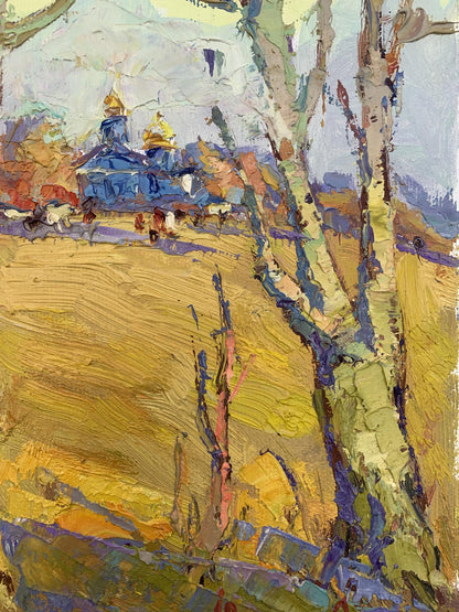Oil painting The sound of autumn bells Oksana Ivanyuk