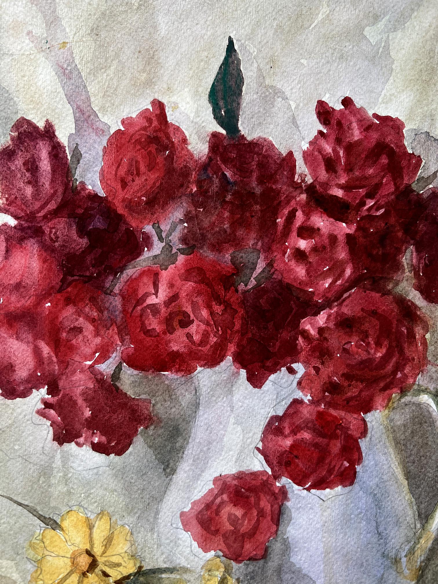 Watercolor painting Bouquet Still lifes