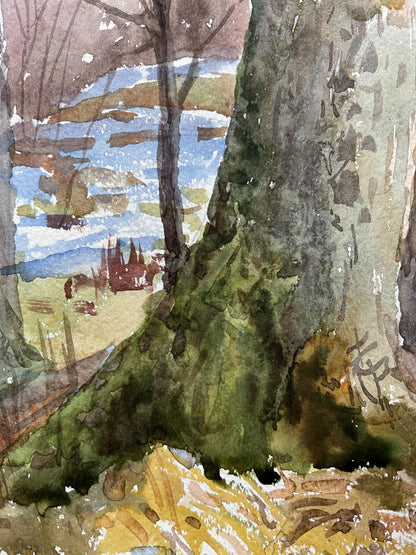 Watercolor painting Until spring V. Mishurovsky