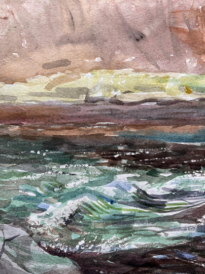 Watercolor painting Dark waters V. Mishurovsky