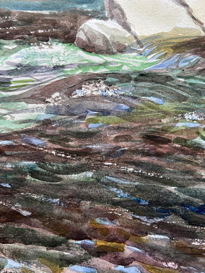 Watercolor painting Dark waters V. Mishurovsky