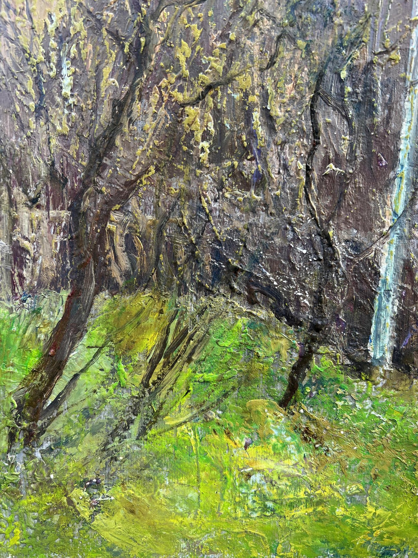 Oil painting April morning V. Mishurovsky