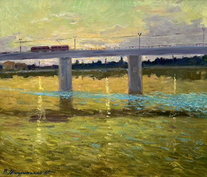 Oil painting High-speed tram V. Mishurovsky