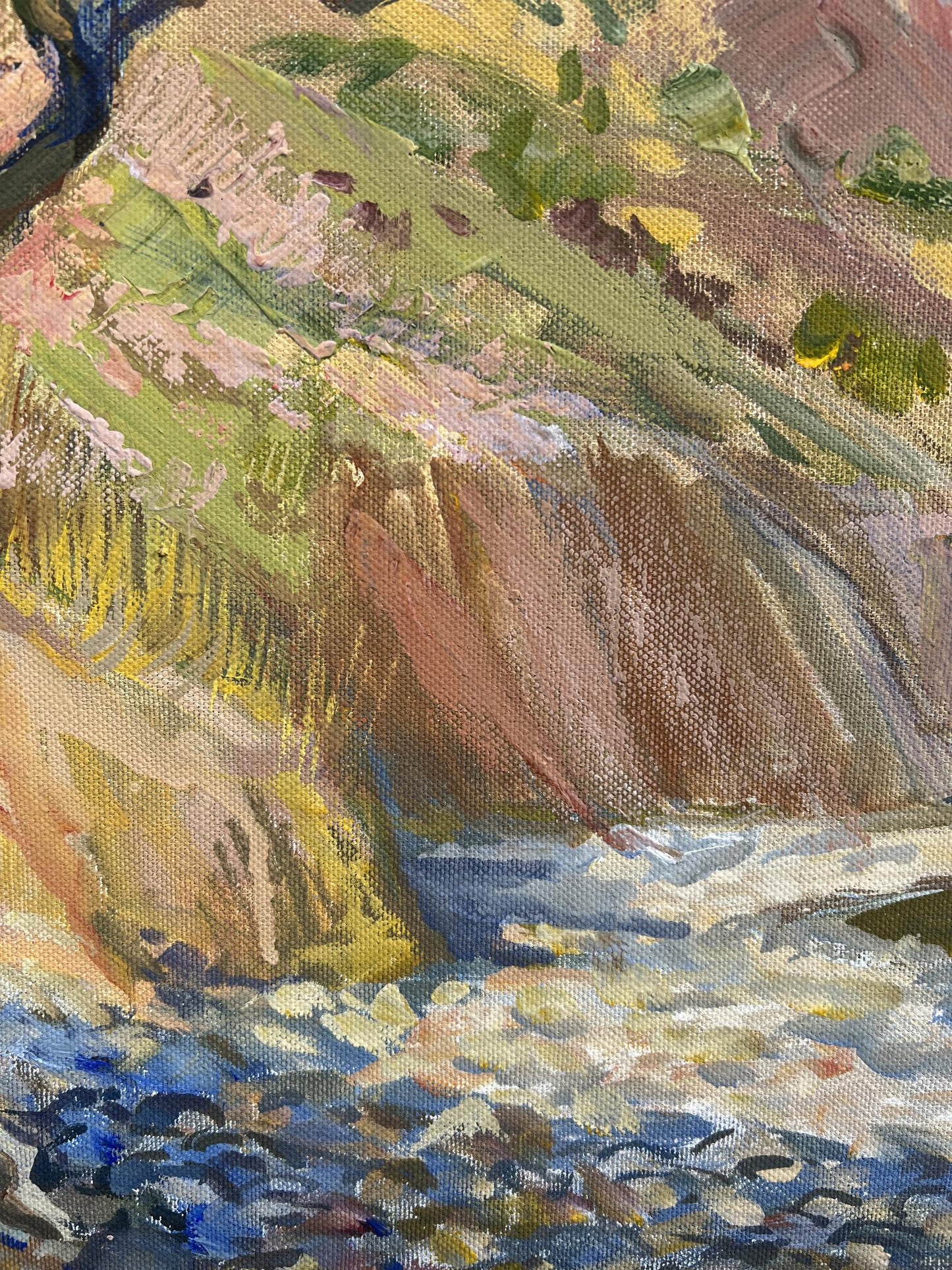 Oil painting View of the rocky coast V. Mishurovsky