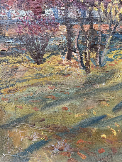 Oil painting Autumn in the park V. Mishurovsky