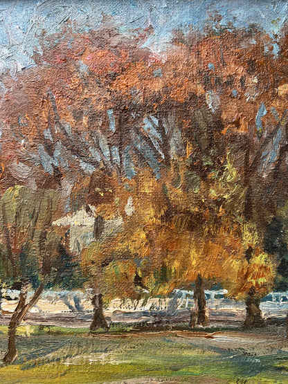 Oil painting Autumn in the park V. Mishurovsky