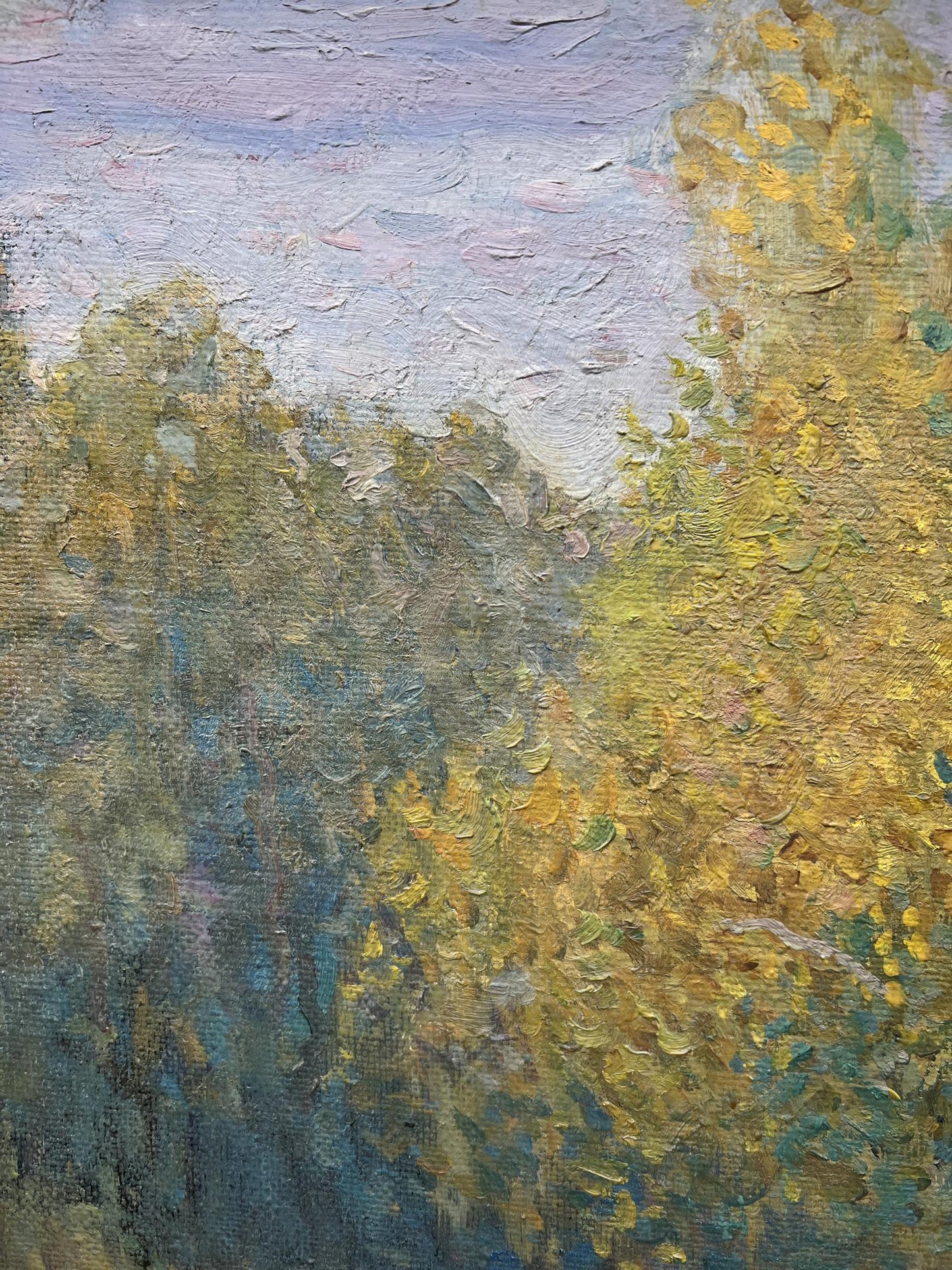 Oil painting Autumn warm time V. Mishurovsky