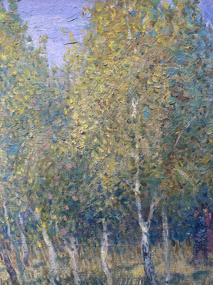 Oil painting Autumn warm time V. Mishurovsky