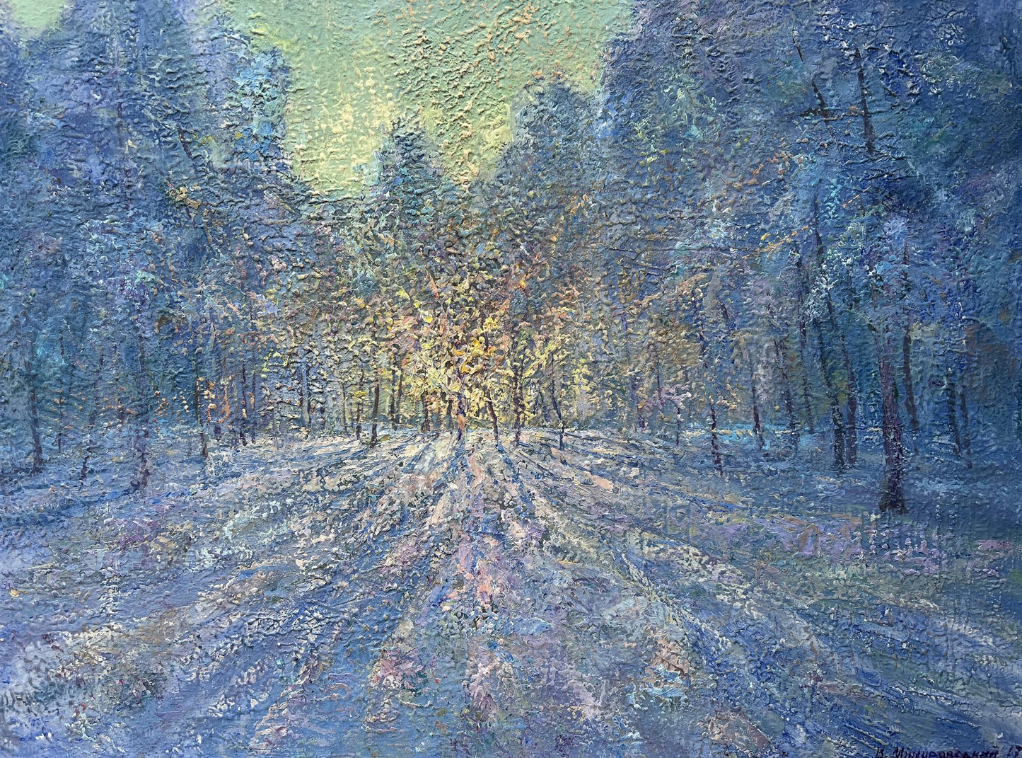 Oil painting A winter's tale V. Mishurovsky