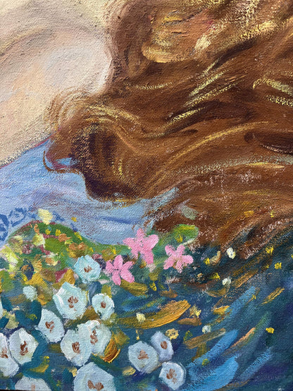 Oil painting Night in nature V. Mishurovsky