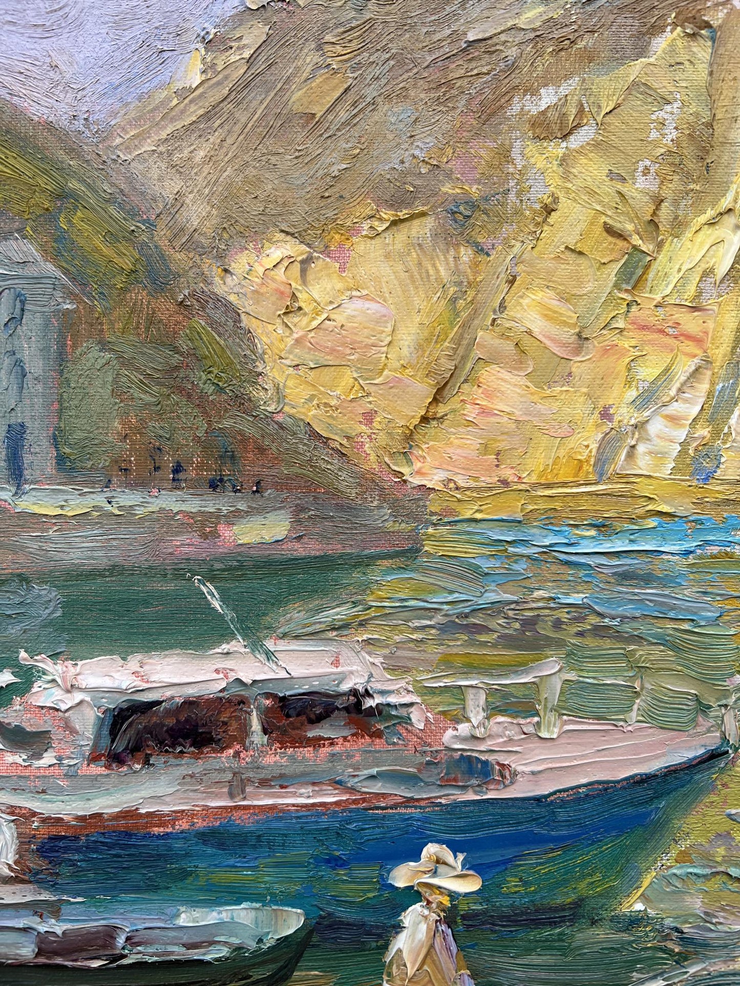 Oil painting Near the yacht club V. Mishurovsky