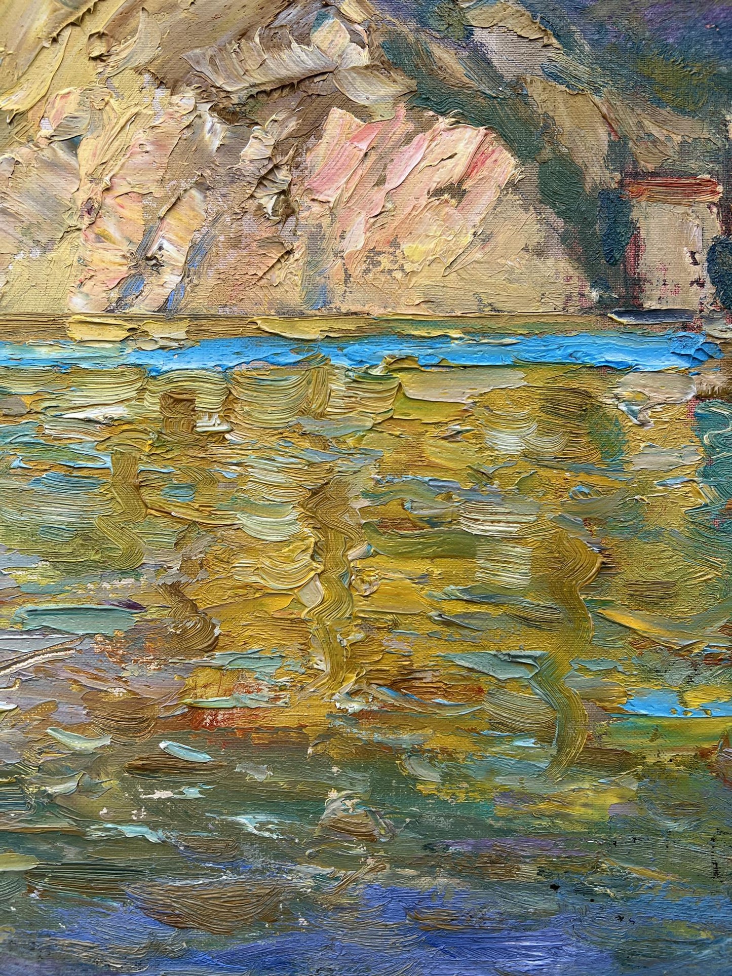 Oil painting Near the yacht club V. Mishurovsky