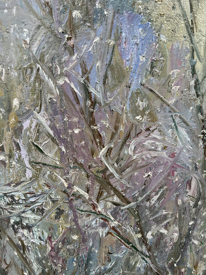 Oil painting It was snowing V. Mishurovsky