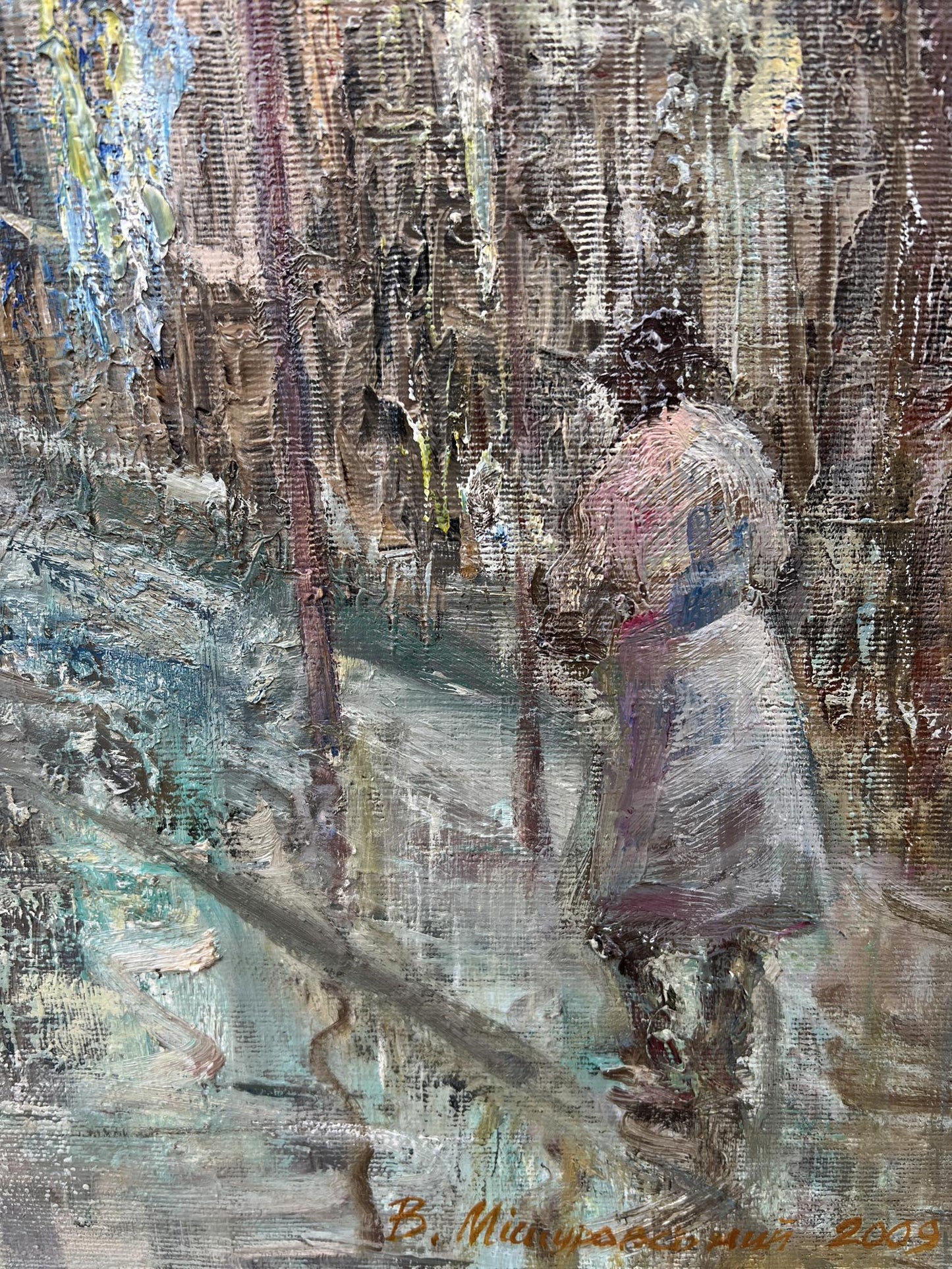 Oil painting Silver rain V. Mishurovsky