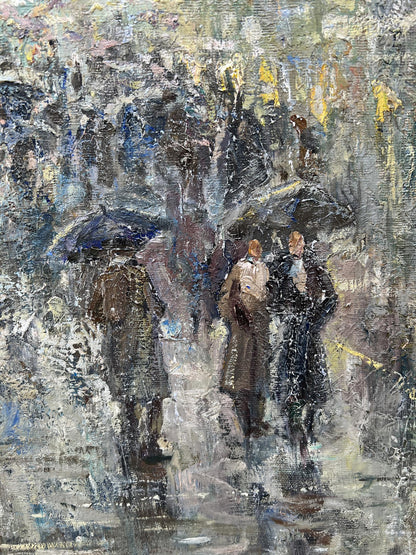 Oil painting Silver rain V. Mishurovsky
