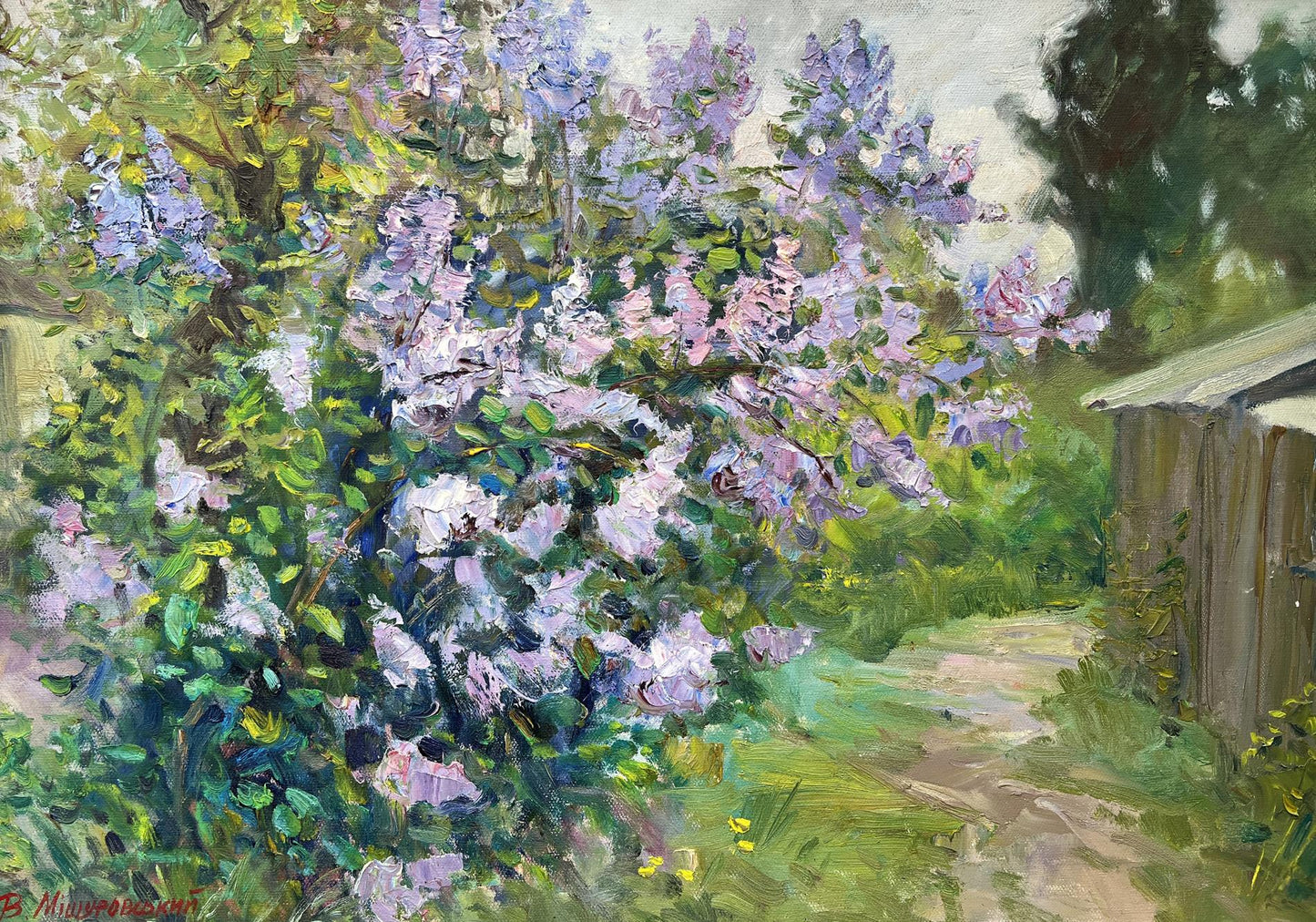 Oil painting Lilac corner V. Mishurovsky