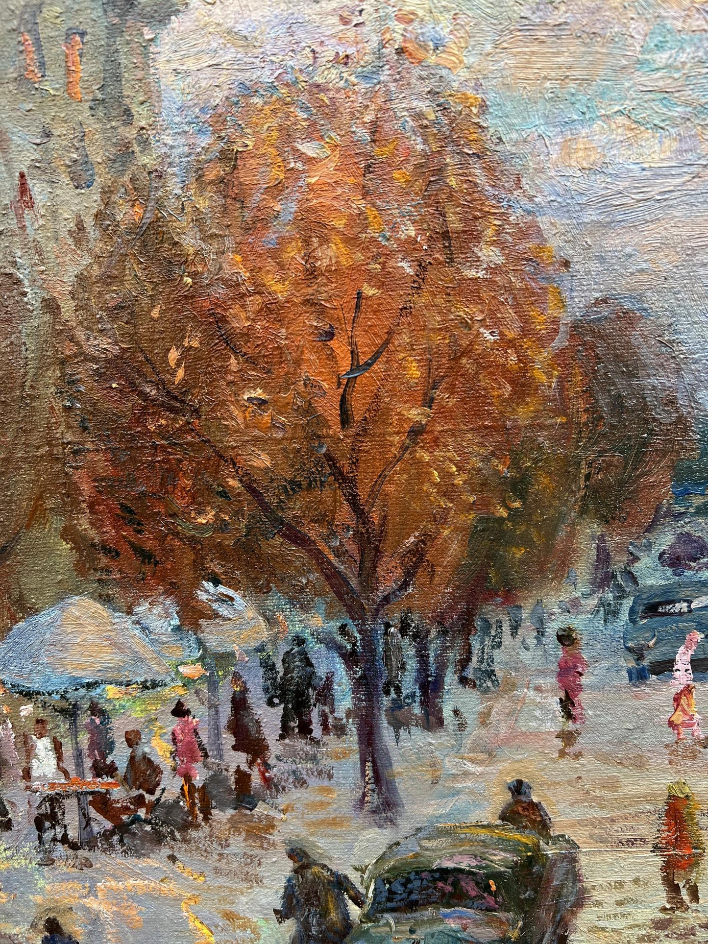 Oil painting Evening city V. Mishurovsky