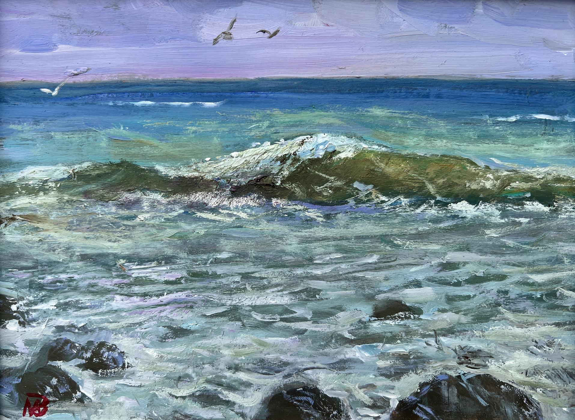 Oil painting Calm sea V. Mishurovsky
