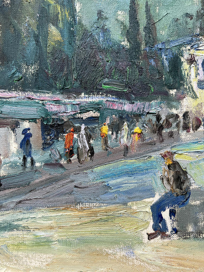 Oil painting City streets V. Mishurovsky