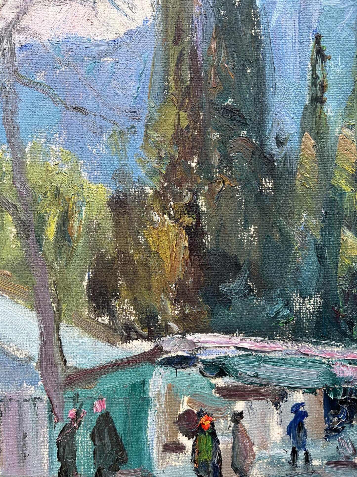 Oil painting City streets V. Mishurovsky