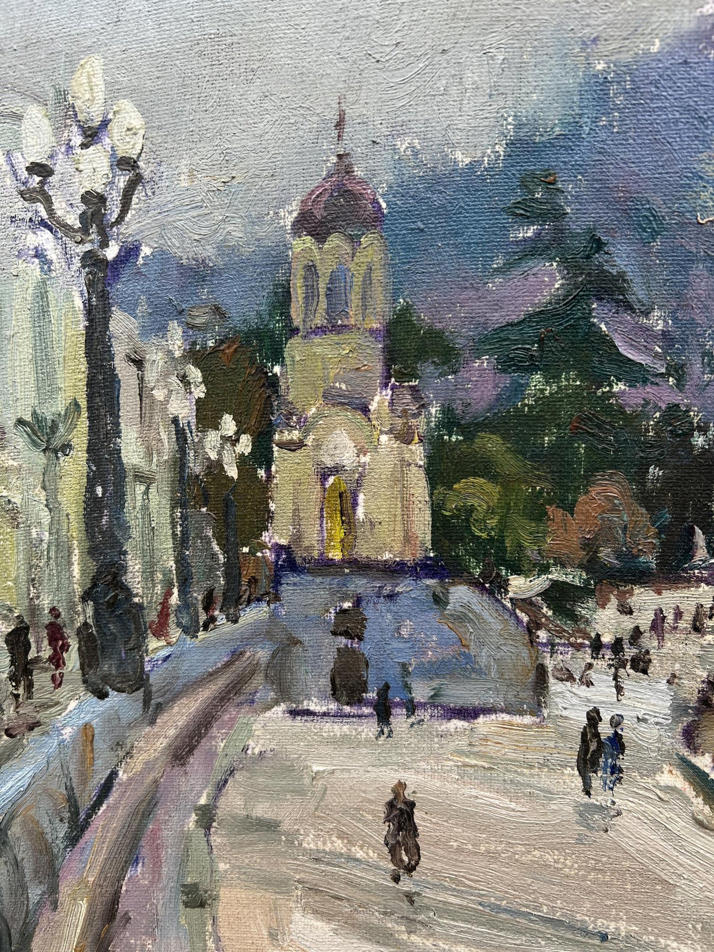 Oil painting Embankment of the city V. Mishurovsky