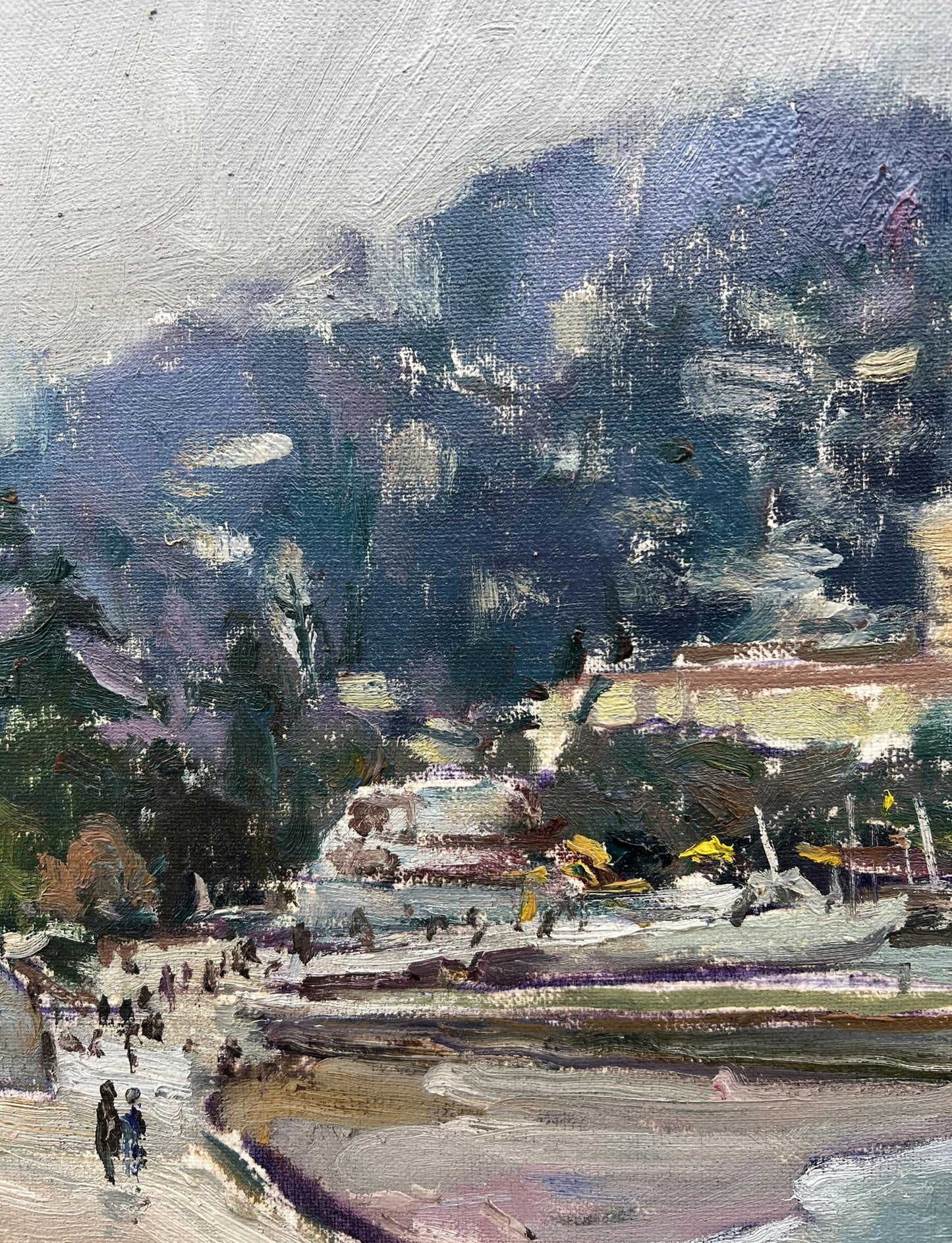 Oil painting Embankment of the city V. Mishurovsky