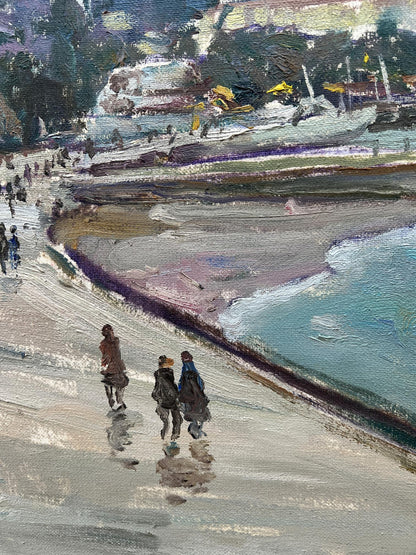 Oil painting Embankment of the city V. Mishurovsky