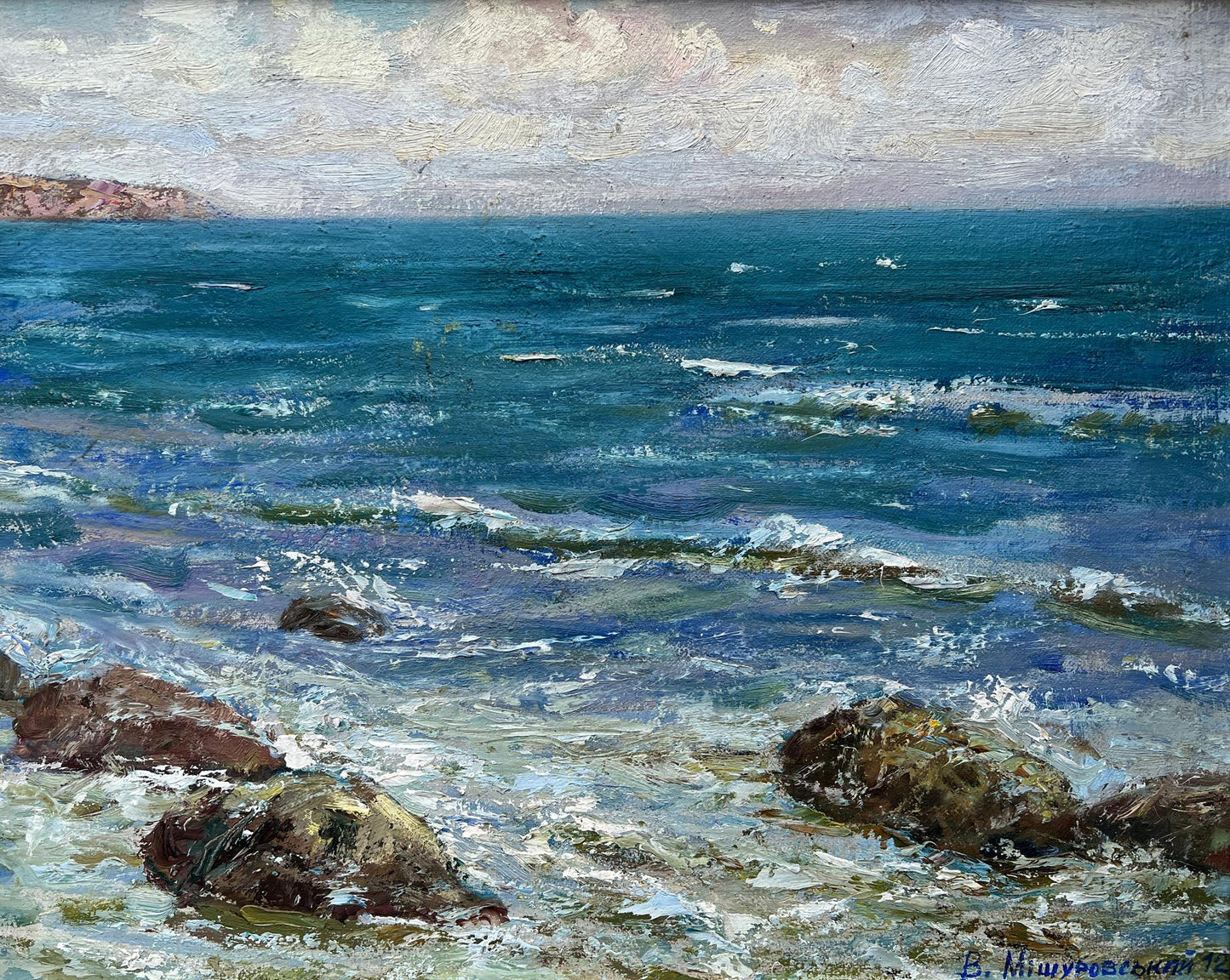 Oil painting Sea shore V. Mishurovsky