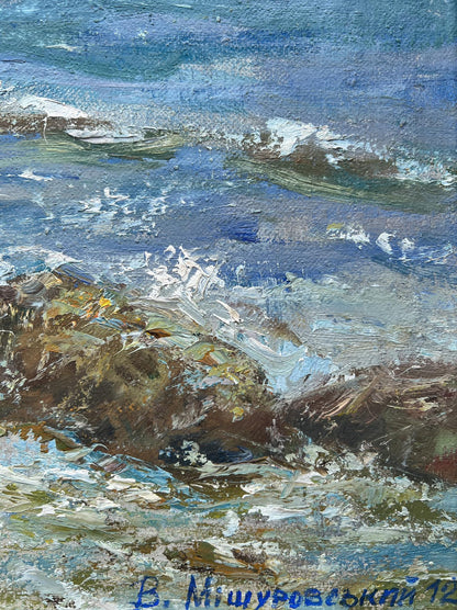 Oil painting Sea shore V. Mishurovsky