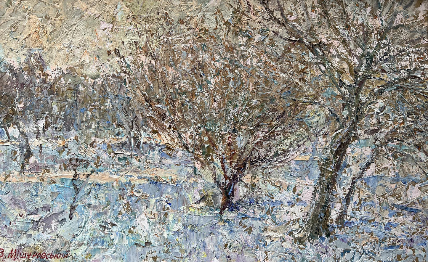 Oil painting A winter's tale V. Mishurovsky