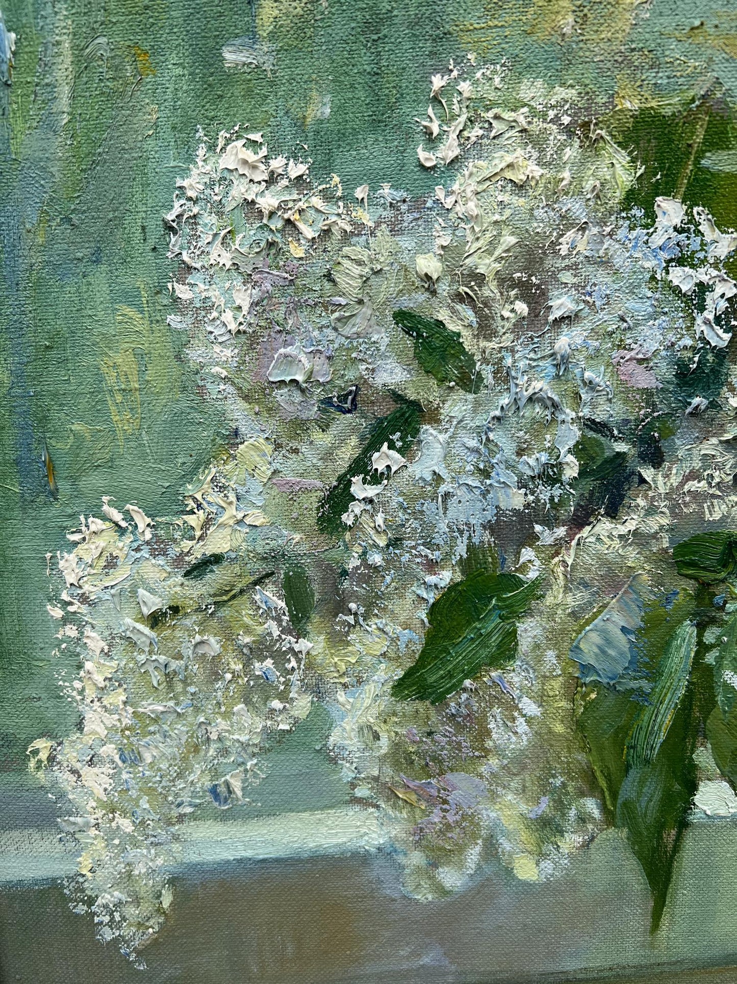 Oil painting Lilac Still life