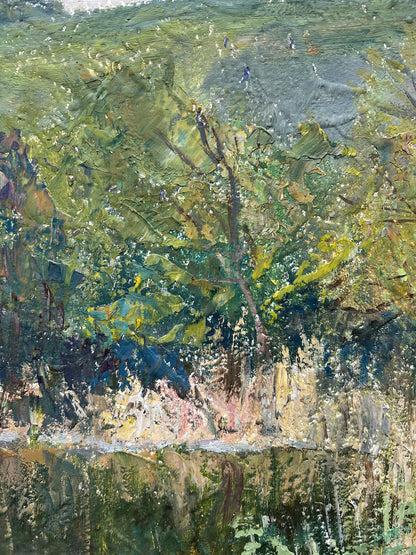 Oil painting Spring sunset V. Mishurovsky